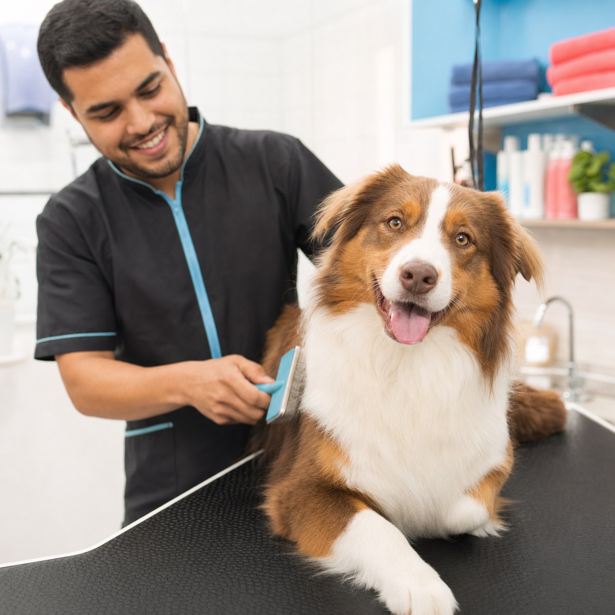Banho e escova para cães na União Pet em São Bento do Sul
