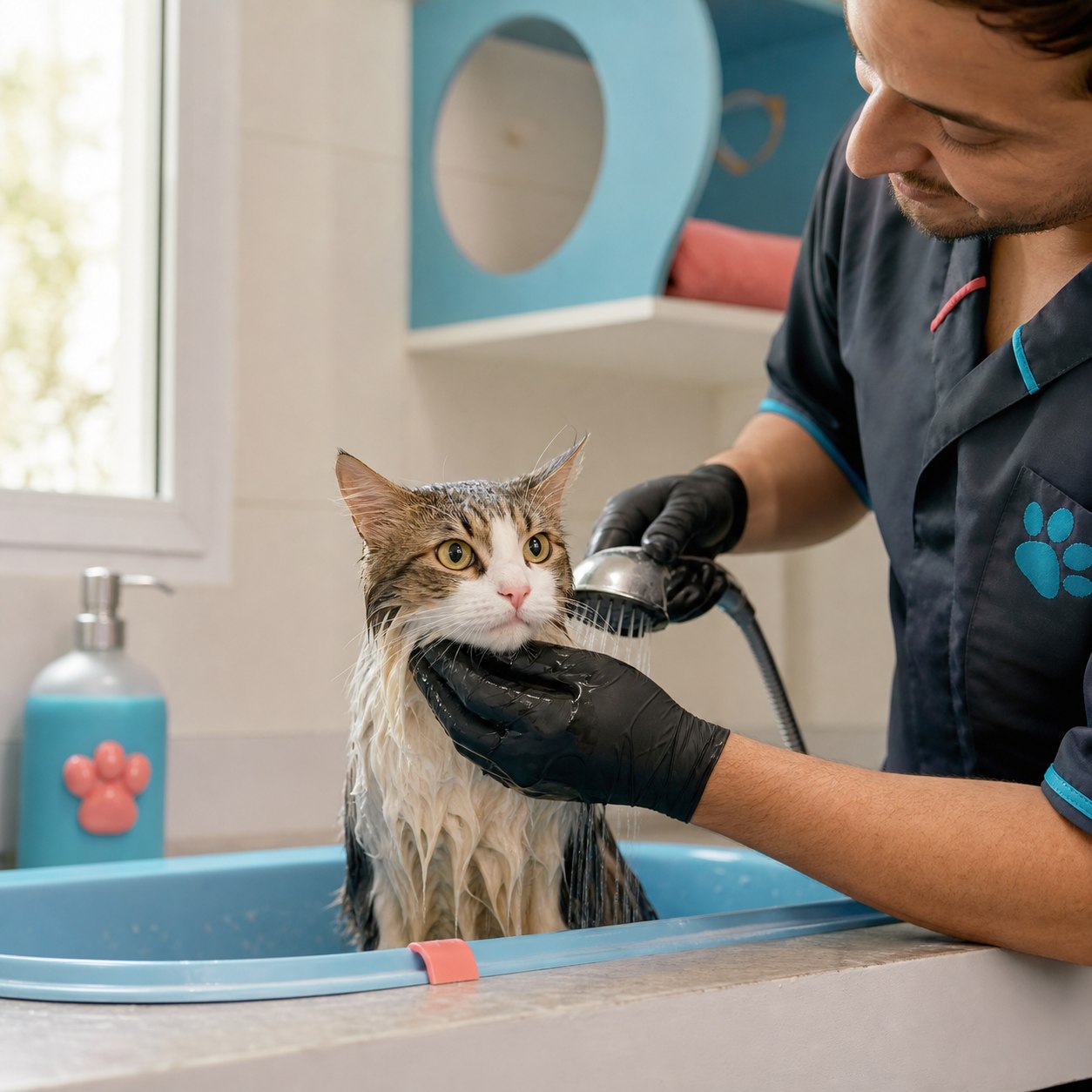 Banho para gatos na União Pet em São Bento do Sul