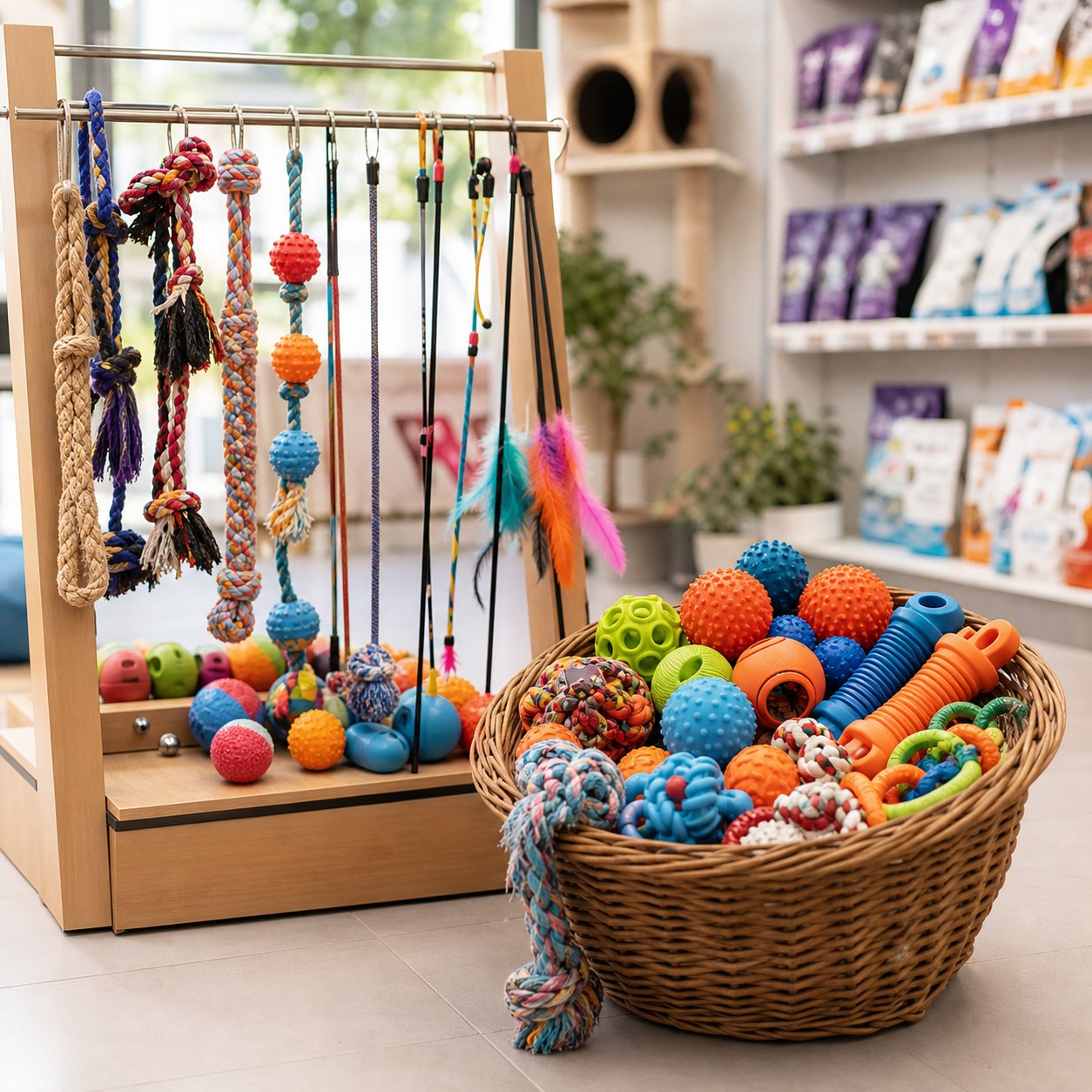 Brinquedos para cães e gatos na União Pet em São Bento do Sul
