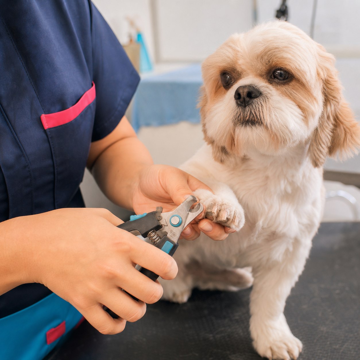 Corte de unha de cães na União Pet em São Bento do Sul