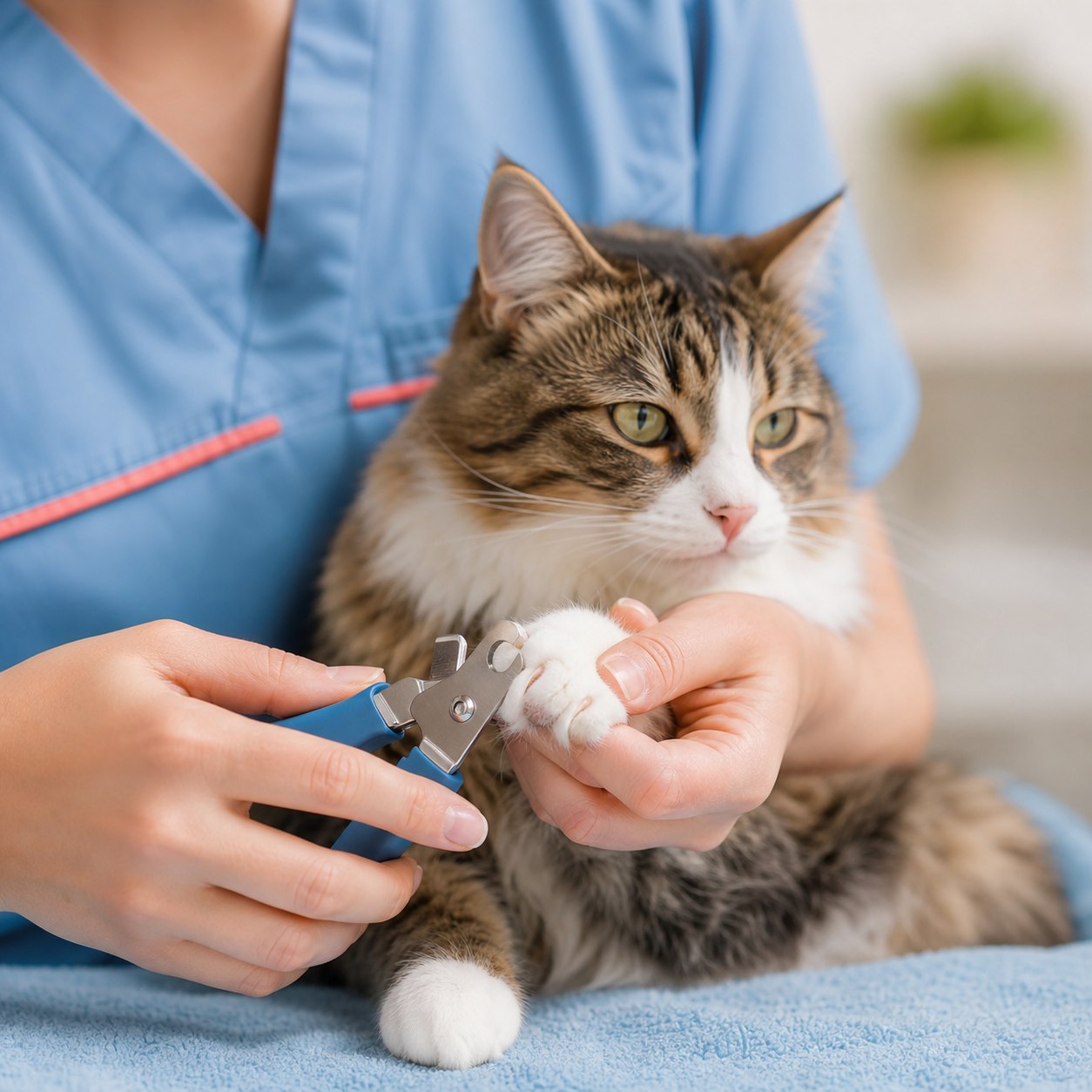 Corte de unha de gatos na União Pet em São Bento do Sul