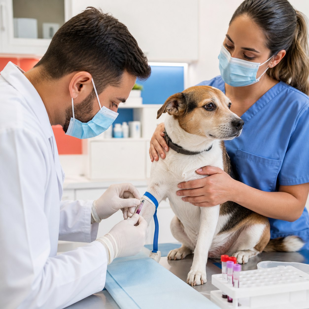 Exame de sangue veterinário na União Pet em São Bento do Sul