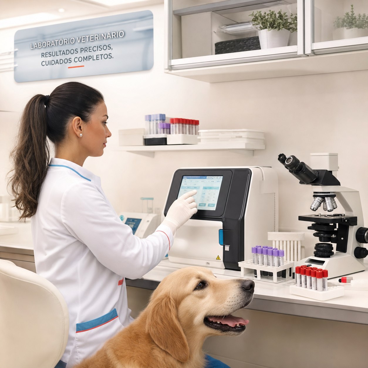 Exame laboratorial veterinário na União Pet em São Bento do Sul